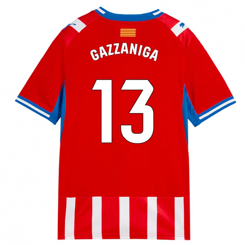 Danxen Heren Paulo Gazzaniga #13 Rood Wit Hemelsblauw Thuisshirt Thuistenue 2026/27 T-Shirt