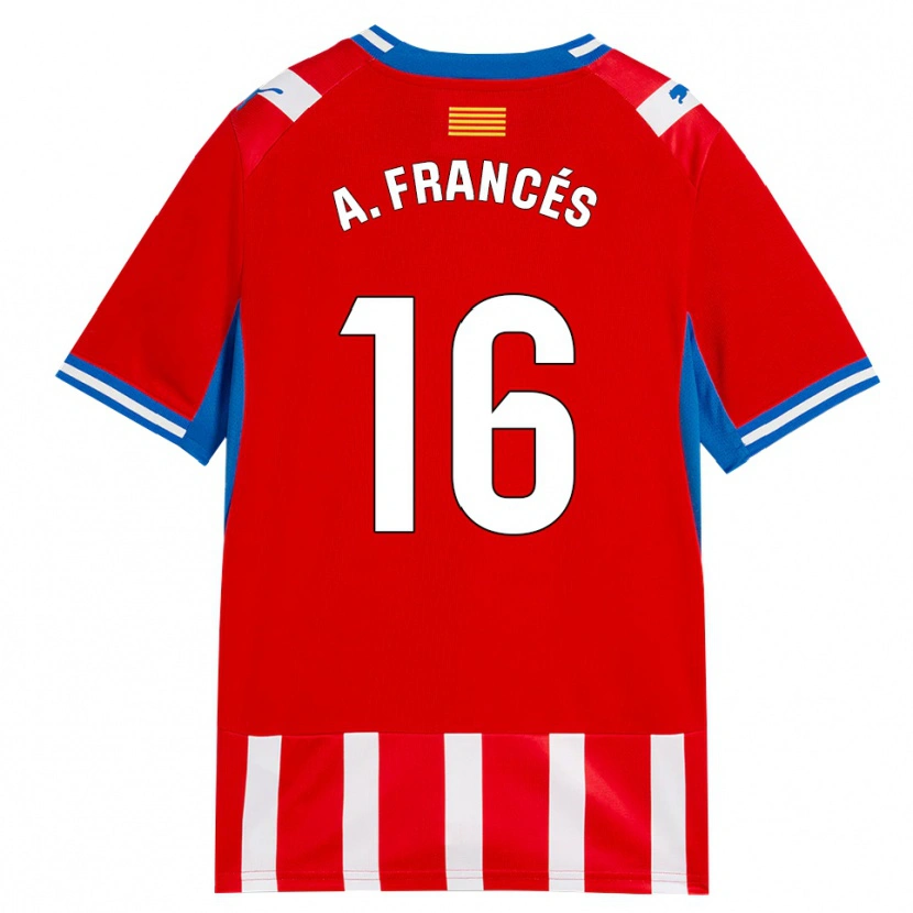 Danxen Heren Alejandro Francés #16 Rood Wit Hemelsblauw Thuisshirt Thuistenue 2026/27 T-Shirt