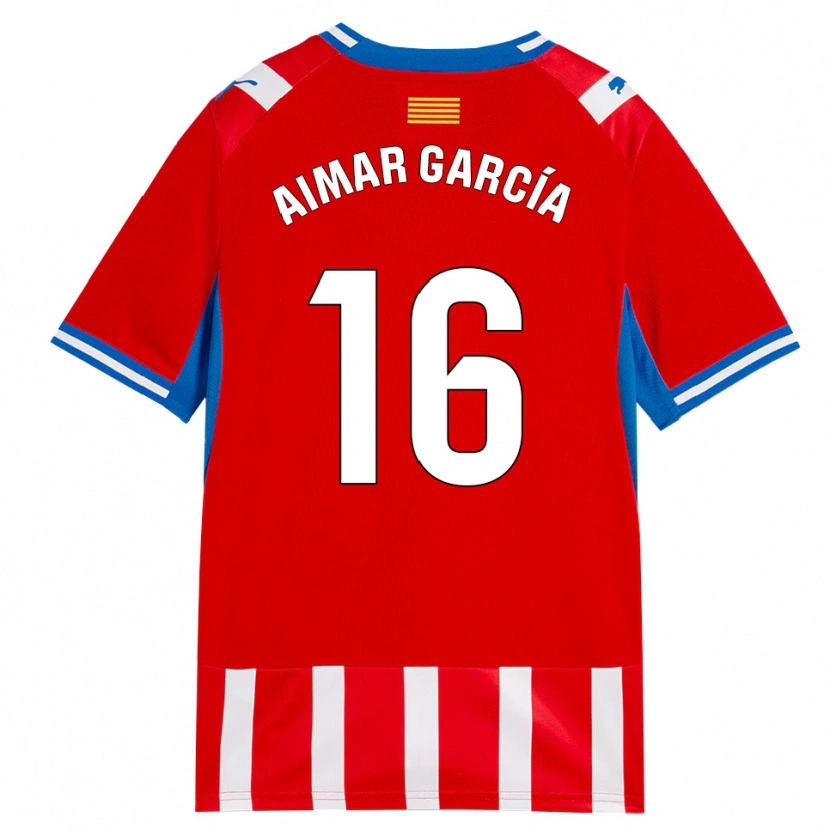 Danxen Heren Aimar García #16 Rood Wit Hemelsblauw Thuisshirt Thuistenue 2026/27 T-Shirt