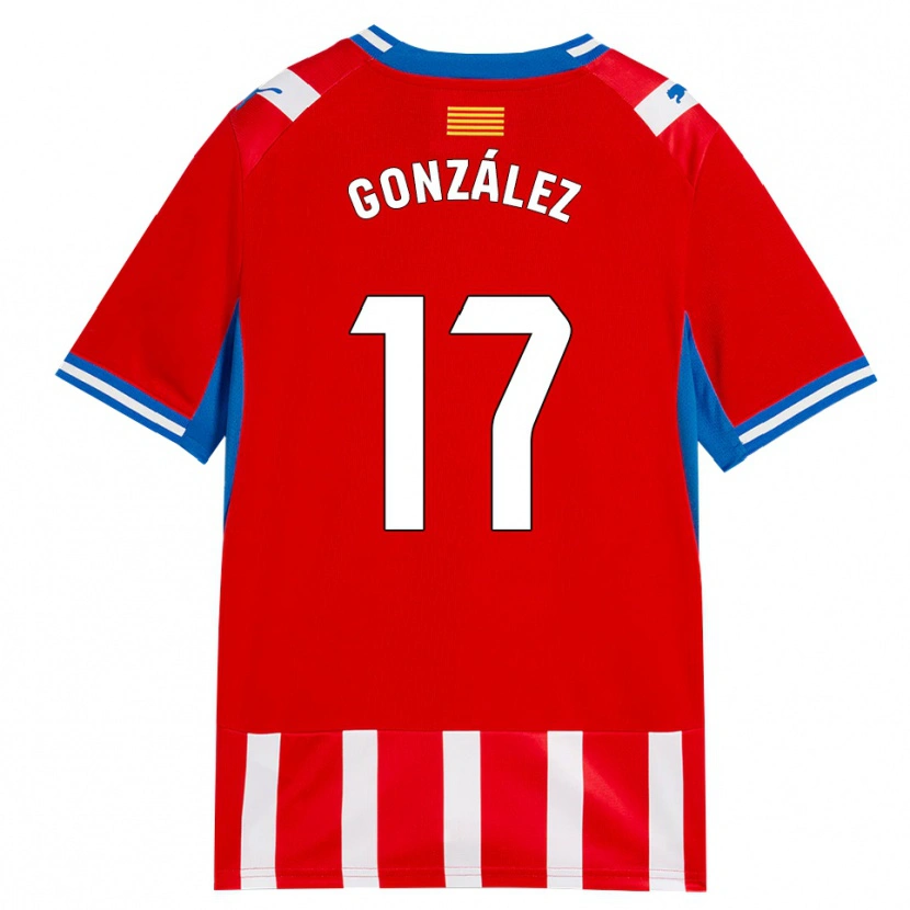 Danxen Heren Javi González #17 Rood Wit Hemelsblauw Thuisshirt Thuistenue 2026/27 T-Shirt