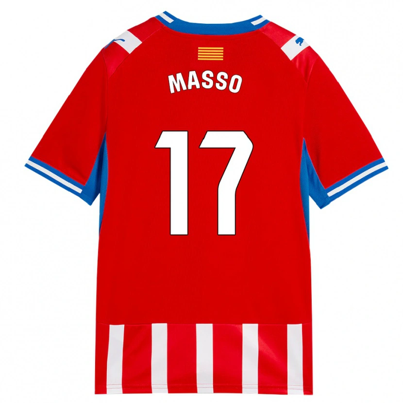 Danxen Heren Ainoa Massó #17 Rood Wit Hemelsblauw Thuisshirt Thuistenue 2026/27 T-Shirt