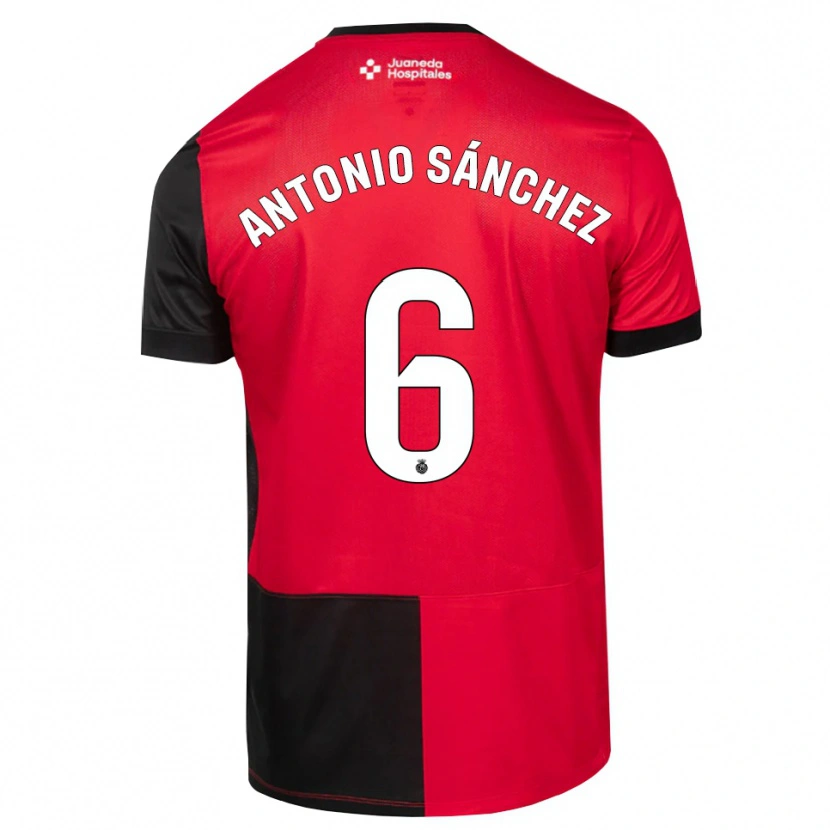 Danxen Heren Antonio Sánchez #6 Zwart Rood Wit Thuisshirt Thuistenue 2026/27 T-Shirt
