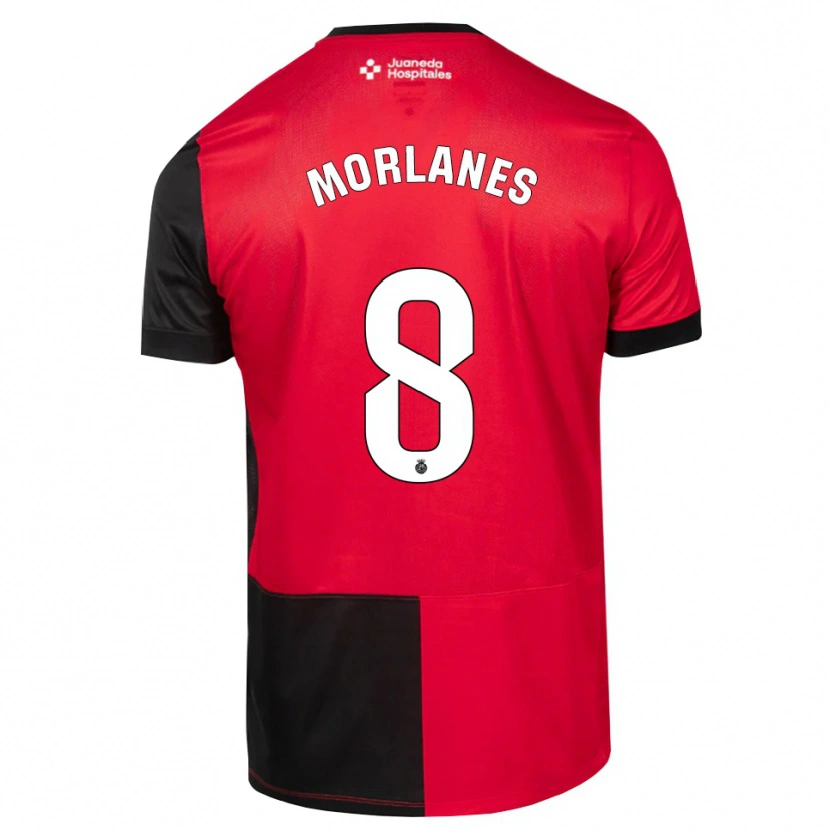 Danxen Heren Manu Morlanes #8 Zwart Rood Wit Thuisshirt Thuistenue 2026/27 T-Shirt