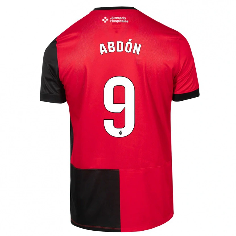 Danxen Heren Abdón Prats #9 Zwart Rood Wit Thuisshirt Thuistenue 2026/27 T-Shirt