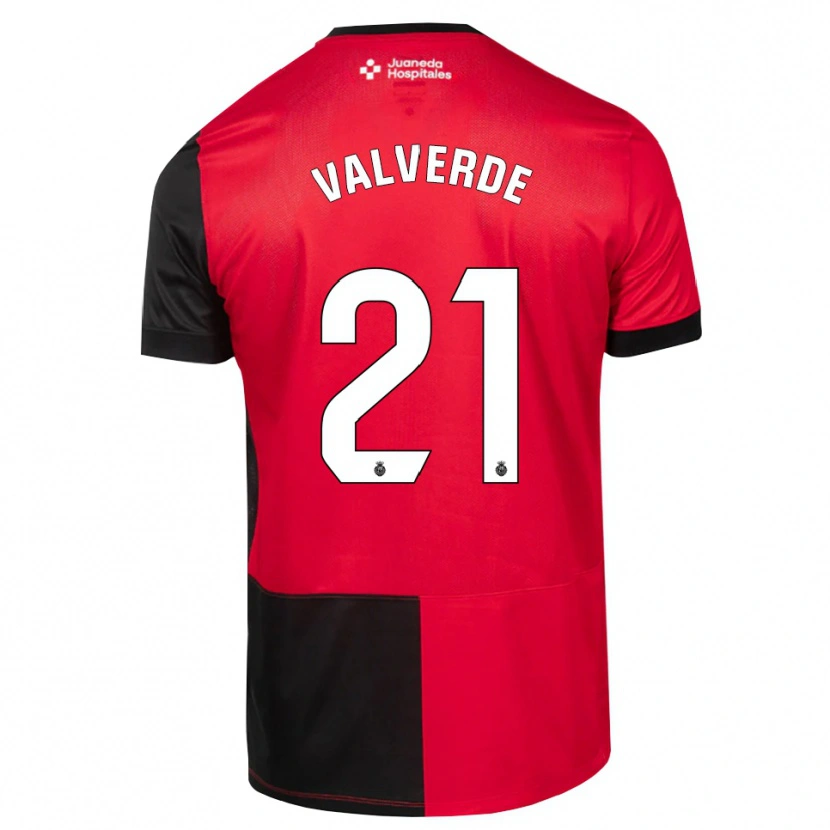 Danxen Heren David Valverde #21 Zwart Rood Wit Thuisshirt Thuistenue 2026/27 T-Shirt