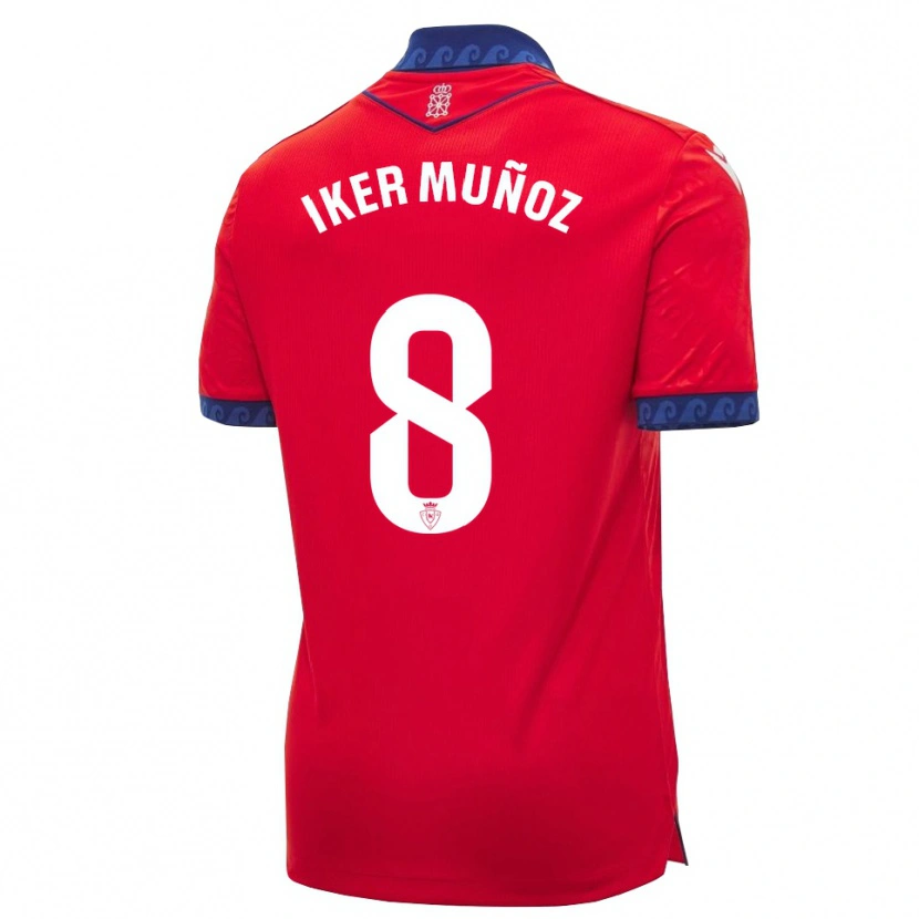 Danxen Heren Iker Muñoz #8 Rood Marineblauw Wit Thuisshirt Thuistenue 2026/27 T-Shirt