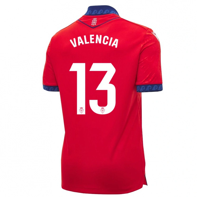 Danxen Heren Pablo Valencia #13 Rood Marineblauw Wit Thuisshirt Thuistenue 2026/27 T-Shirt
