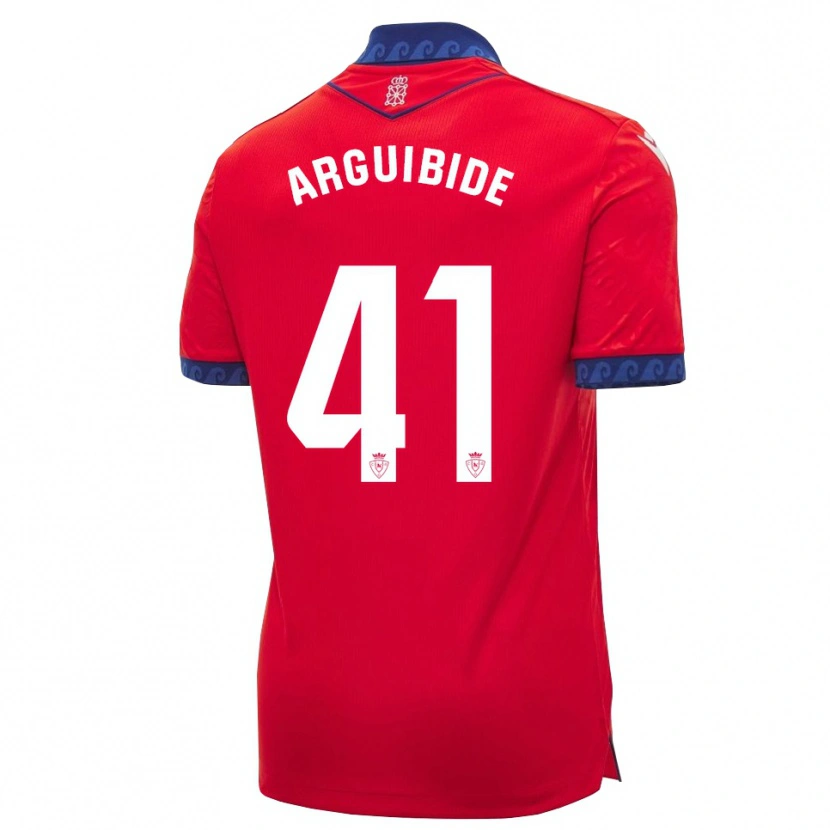 Danxen Heren Iñigo Arguibide #41 Rood Marineblauw Wit Thuisshirt Thuistenue 2026/27 T-Shirt