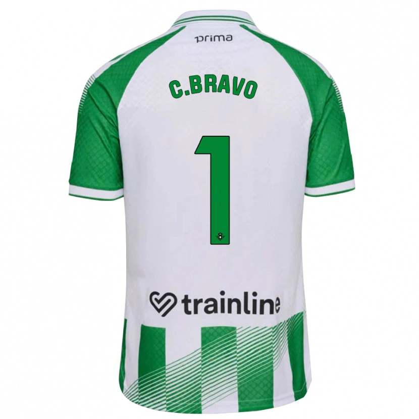 Danxen Heren Claudio Bravo #1 Lichtgroen Zwart Wit Thuisshirt Thuistenue 2026/27 T-Shirt