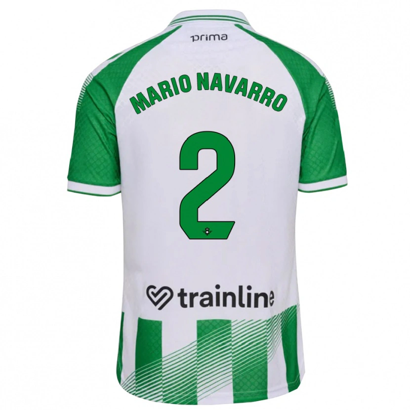 Danxen Heren Mario Navarro #2 Lichtgroen Zwart Wit Thuisshirt Thuistenue 2026/27 T-Shirt