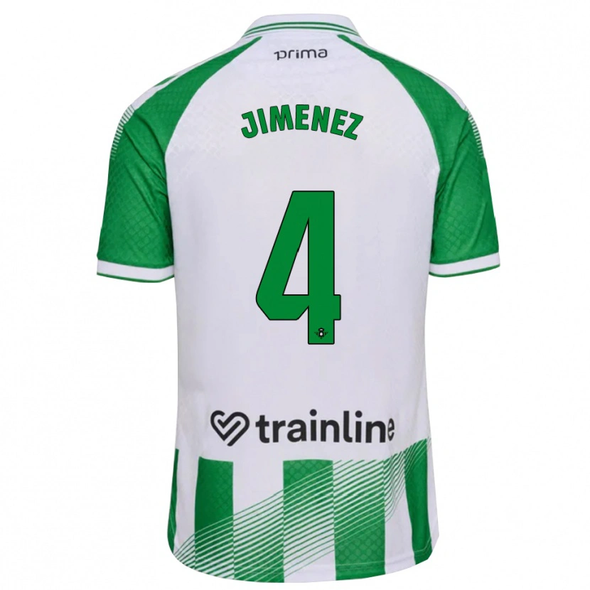 Danxen Heren María Jiménez Gutiérrez #4 Lichtgroen Zwart Wit Thuisshirt Thuistenue 2026/27 T-Shirt