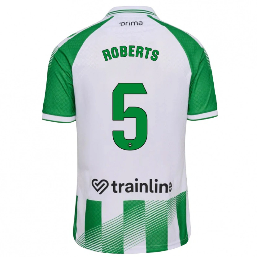 Danxen Heren Rhiannon Roberts #5 Lichtgroen Zwart Wit Thuisshirt Thuistenue 2026/27 T-Shirt