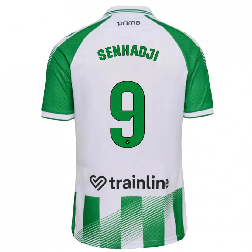 Danxen Heren Yanis Senhadji #9 Lichtgroen Zwart Wit Thuisshirt Thuistenue 2026/27 T-Shirt