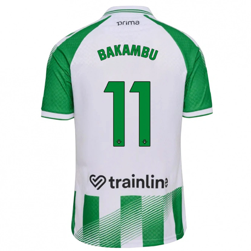 Danxen Heren Cedric Bakambu #11 Lichtgroen Zwart Wit Thuisshirt Thuistenue 2026/27 T-Shirt