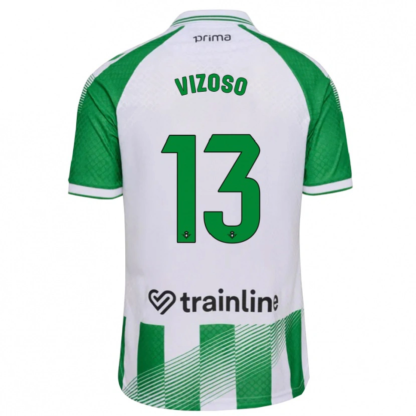 Danxen Heren Paula Vizoso #13 Lichtgroen Zwart Wit Thuisshirt Thuistenue 2026/27 T-Shirt