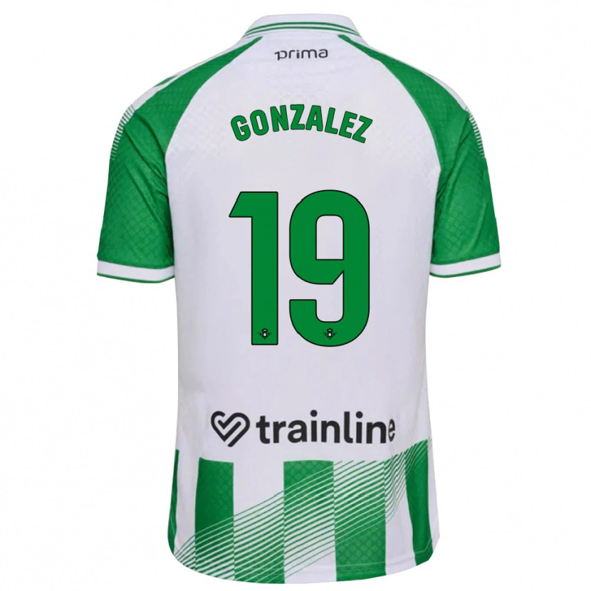 Danxen Heren Juan González #19 Lichtgroen Zwart Wit Thuisshirt Thuistenue 2026/27 T-Shirt