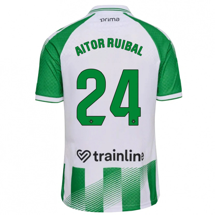 Danxen Heren Aitor Ruibal #24 Lichtgroen Zwart Wit Thuisshirt Thuistenue 2026/27 T-Shirt