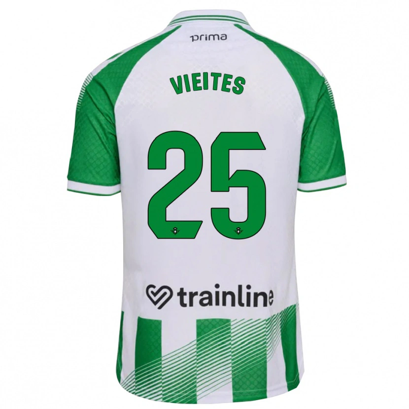 Danxen Heren Fran Vieites #25 Lichtgroen Zwart Wit Thuisshirt Thuistenue 2026/27 T-Shirt
