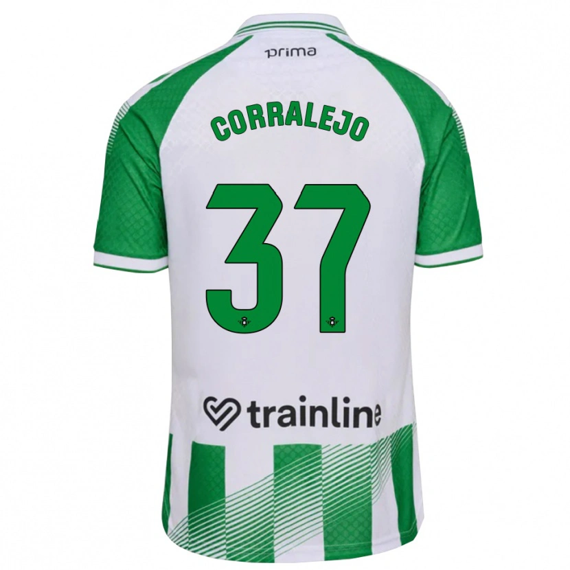 Danxen Heren Iván Corralejo #37 Lichtgroen Zwart Wit Thuisshirt Thuistenue 2026/27 T-Shirt