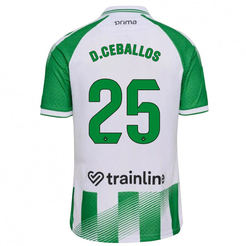 Danxen Heren Dani Ceballos #25 Lichtgroen Zwart Wit Thuisshirt Thuistenue 2026/27 T-Shirt