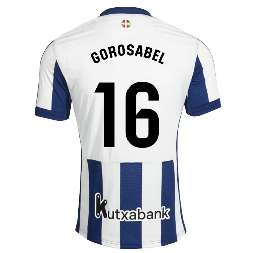Danxen Heren Gorka Gorosabel #16 Marineblauw Wit Goudenrood Thuisshirt Thuistenue 2026/27 T-Shirt