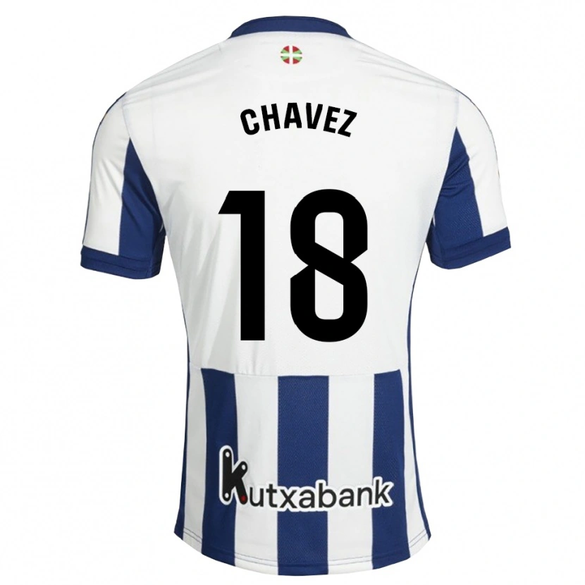 Danxen Heren Oihan Chavez #18 Marineblauw Wit Goudenrood Thuisshirt Thuistenue 2026/27 T-Shirt