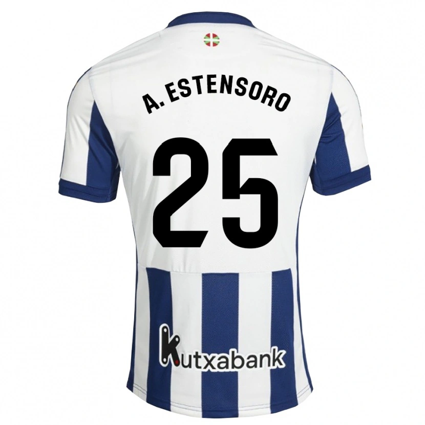 Danxen Heren Alazne Estensoro #25 Marineblauw Wit Goudenrood Thuisshirt Thuistenue 2026/27 T-Shirt