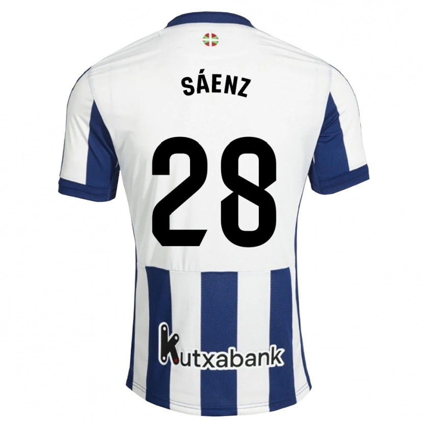 Danxen Heren Manuel Sáenz #28 Marineblauw Wit Goudenrood Thuisshirt Thuistenue 2026/27 T-Shirt