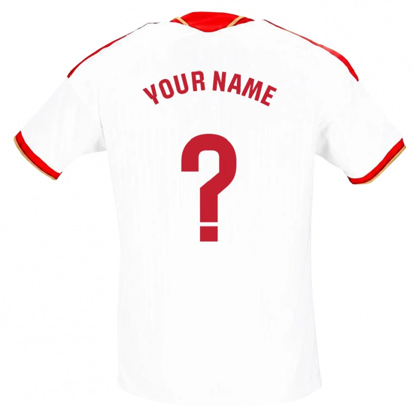 Danxen Heren Uw Naam #0 Wit Rood Thuisshirt Thuistenue 2026/27 T-Shirt