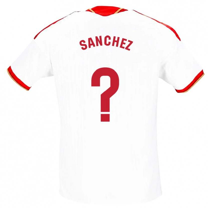 Danxen Heren Carlos Sanchez #0 Wit Rood Thuisshirt Thuistenue 2026/27 T-Shirt