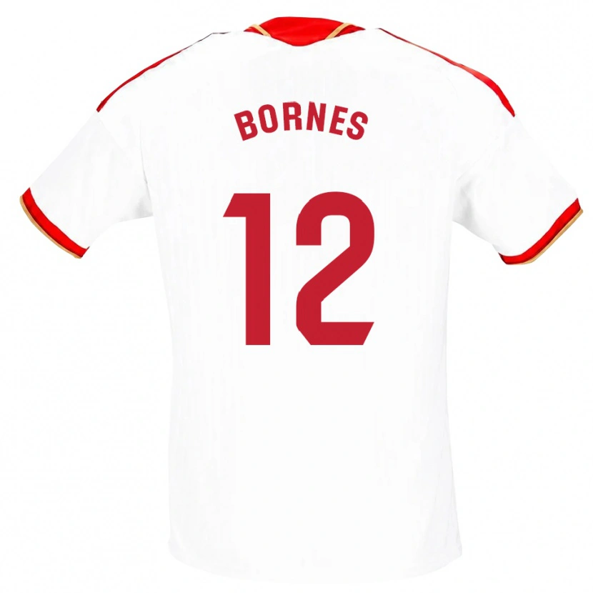 Danxen Heren Pedro Bornes #12 Wit Rood Thuisshirt Thuistenue 2026/27 T-Shirt