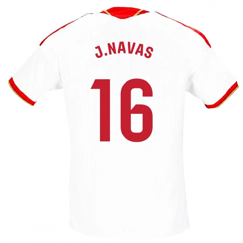 Danxen Heren Jesus Navas #16 Wit Rood Thuisshirt Thuistenue 2026/27 T-Shirt