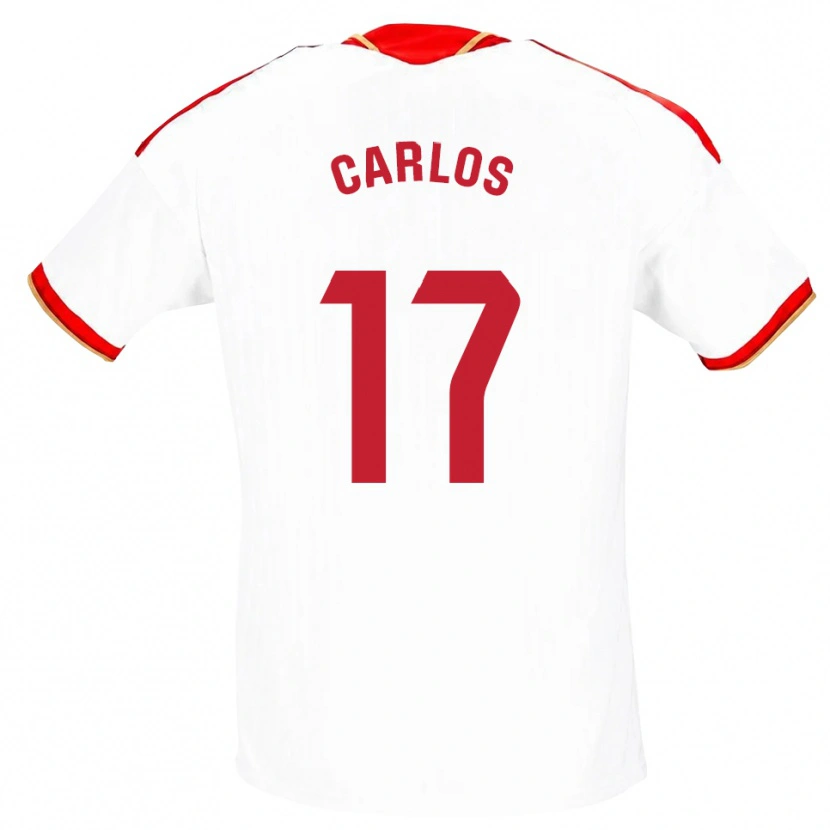 Danxen Heren Carlos González #17 Wit Rood Thuisshirt Thuistenue 2026/27 T-Shirt