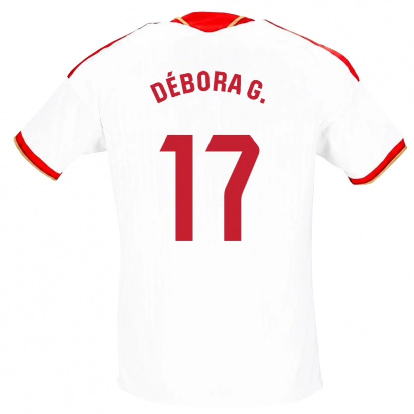 Danxen Heren Débora García Mateo #17 Wit Rood Thuisshirt Thuistenue 2026/27 T-Shirt