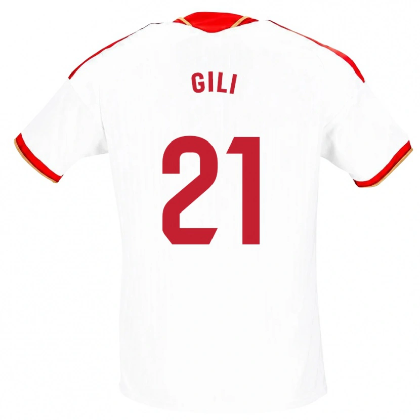 Danxen Heren Gemma Gili #21 Wit Rood Thuisshirt Thuistenue 2026/27 T-Shirt