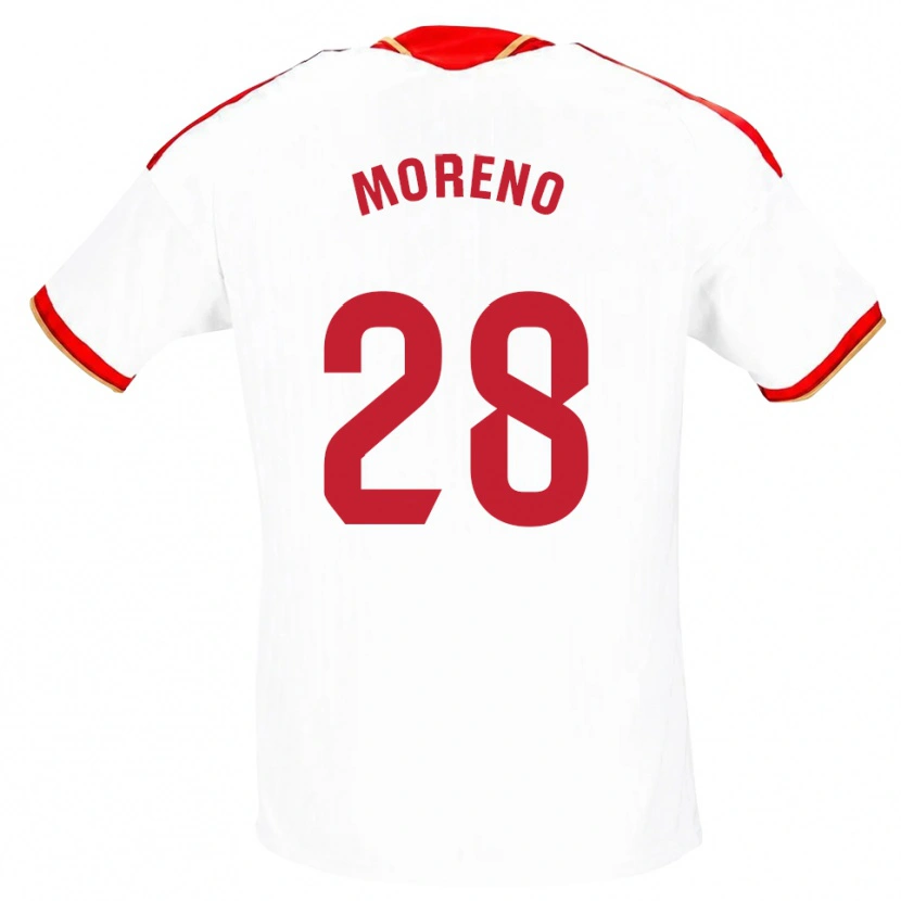 Danxen Heren Fernando Moreno #28 Wit Rood Thuisshirt Thuistenue 2026/27 T-Shirt