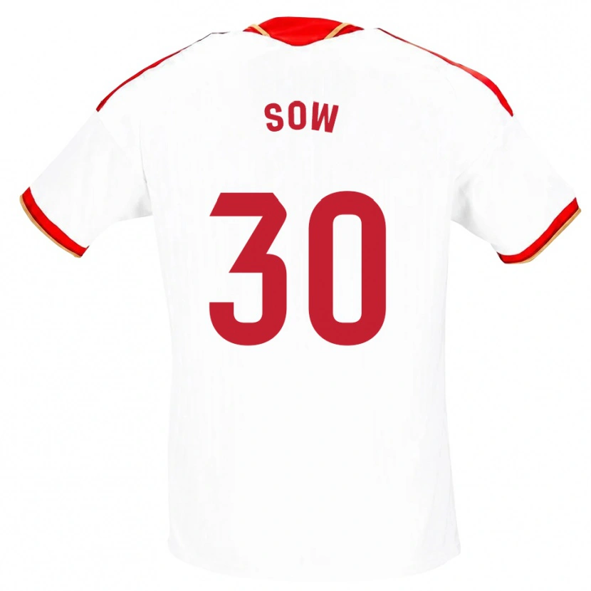 Danxen Heren Ibrahima Sow #30 Wit Rood Thuisshirt Thuistenue 2026/27 T-Shirt