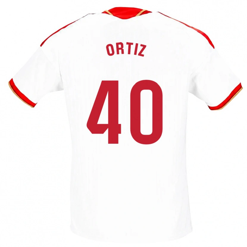 Danxen Heren Hugo Ortiz #40 Wit Rood Thuisshirt Thuistenue 2026/27 T-Shirt