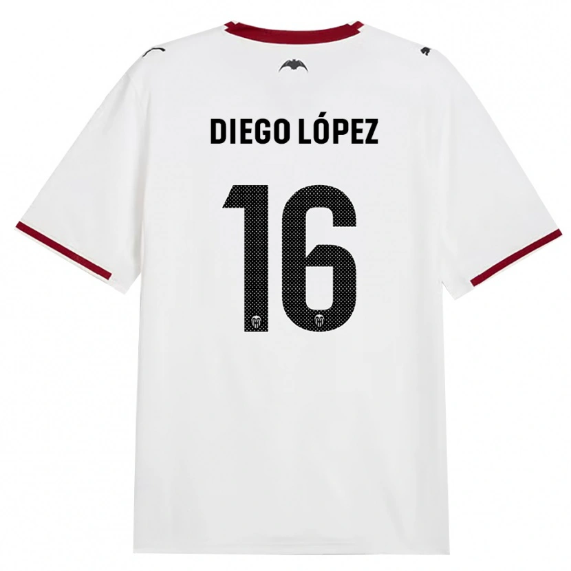 Danxen Heren Diego López #16 Zwart Wit Rood Geel Thuisshirt Thuistenue 2026/27 T-Shirt
