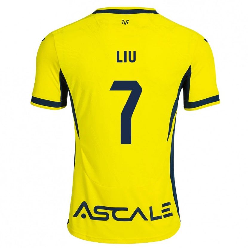 Danxen Heren Kaiyuan Liu #7 Geel Zwart Rood Thuisshirt Thuistenue 2026/27 T-Shirt