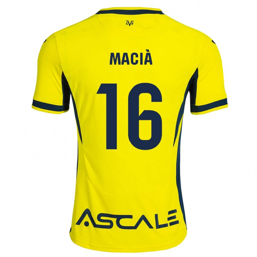 Danxen Heren Carlos Macià #16 Geel Zwart Rood Thuisshirt Thuistenue 2026/27 T-Shirt