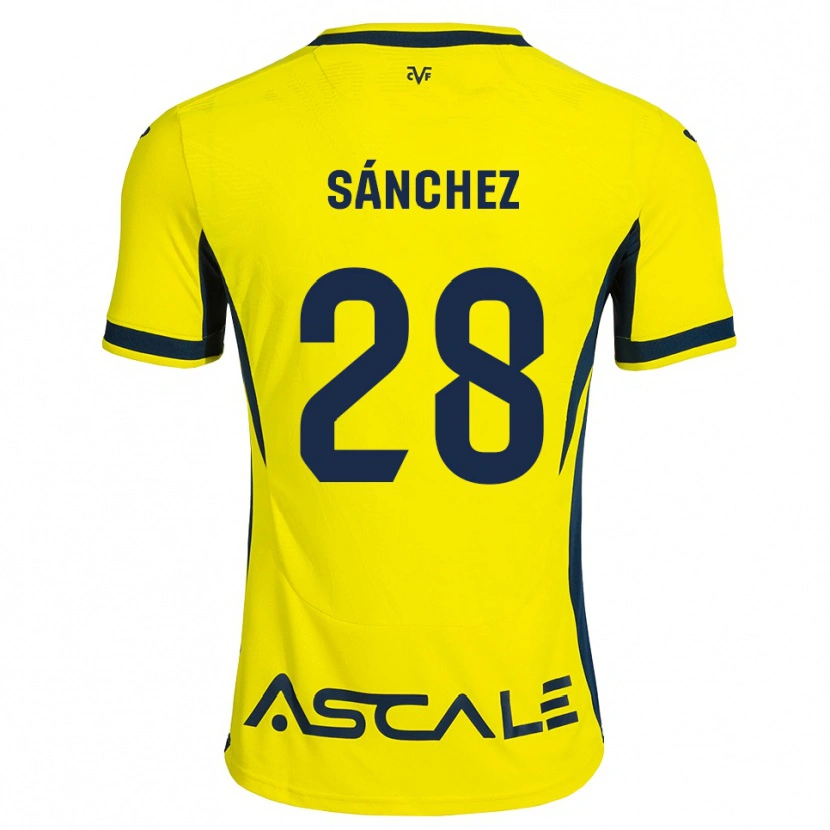 Danxen Heren Edu Sánchez #28 Geel Zwart Rood Thuisshirt Thuistenue 2026/27 T-Shirt