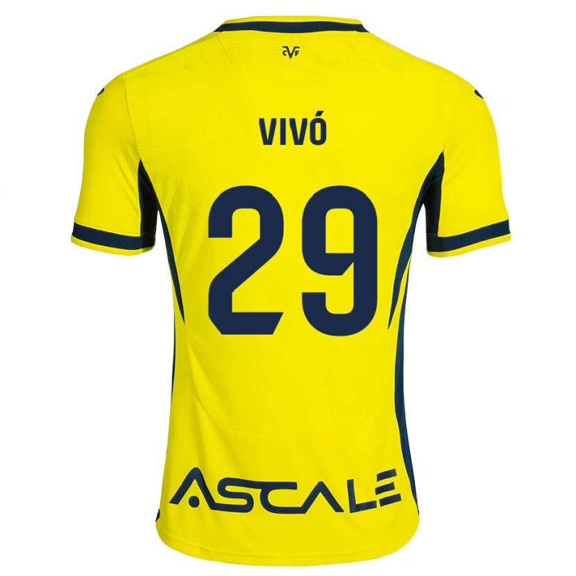 Danxen Heren Adrián Vivó #29 Geel Zwart Rood Thuisshirt Thuistenue 2026/27 T-Shirt
