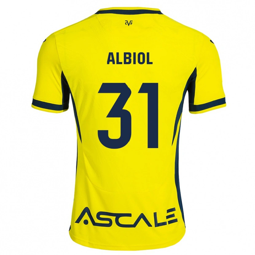 Danxen Heren Thiago Albiol #31 Geel Zwart Rood Thuisshirt Thuistenue 2026/27 T-Shirt