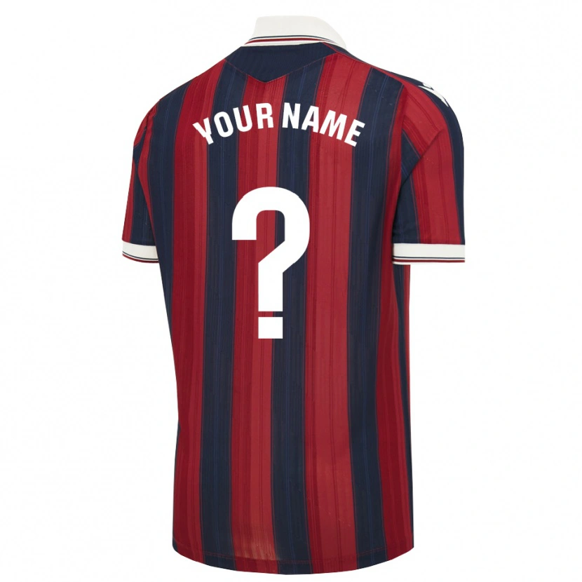 Danxen Heren Uw Naam #0 Middernachtblauw Rood Thuisshirt Thuistenue 2026/27 T-Shirt