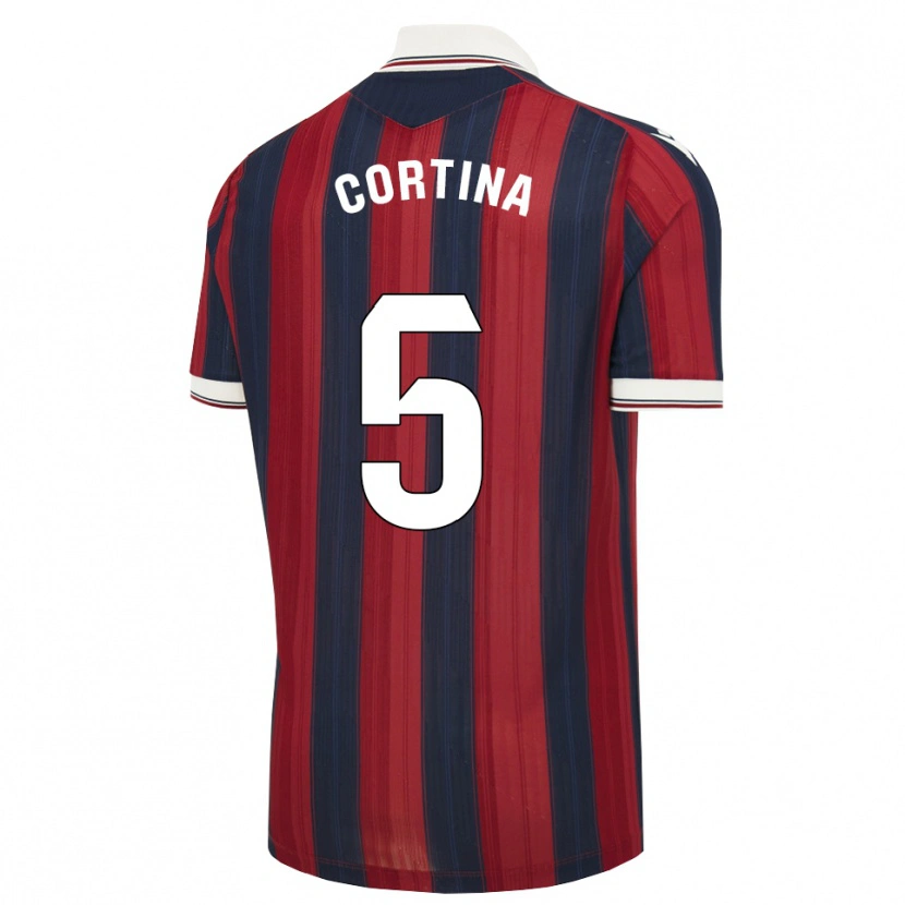 Danxen Heren Borja Cortina #5 Middernachtblauw Rood Thuisshirt Thuistenue 2026/27 T-Shirt