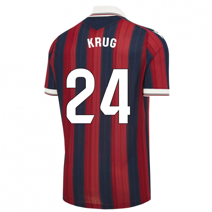 Danxen Heren Martín Krug #24 Middernachtblauw Rood Thuisshirt Thuistenue 2026/27 T-Shirt