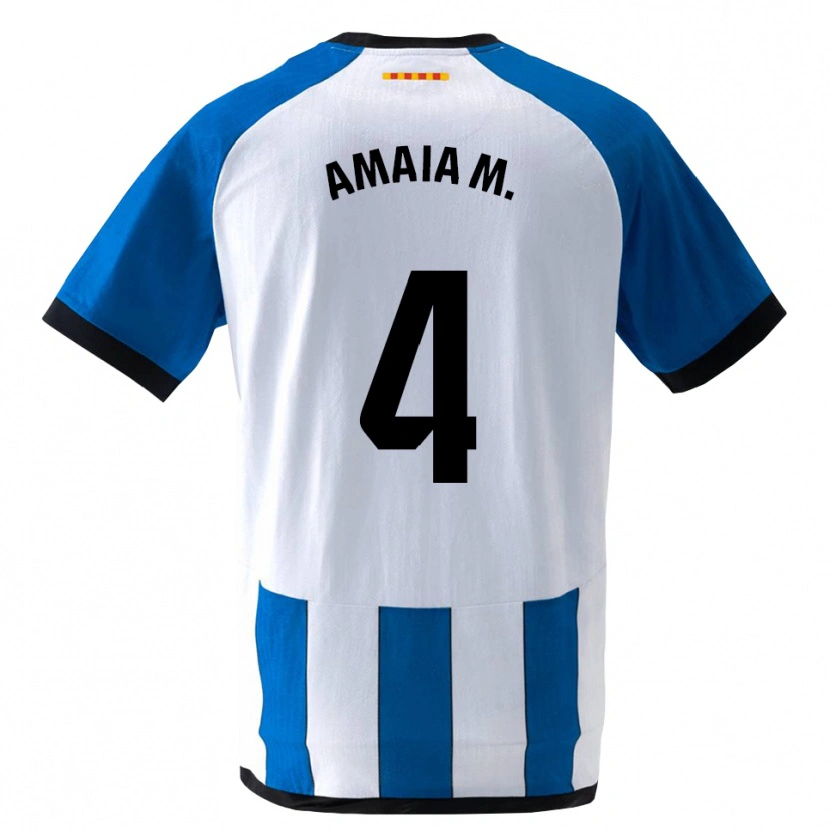 Danxen Heren Amaia Martínez De La Peña #4 Koninklijk Blauw Wit Thuisshirt Thuistenue 2026/27 T-Shirt