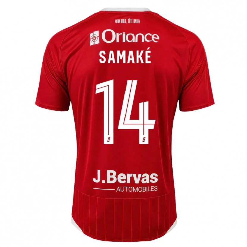 Danxen Heren Abdoul Samaké #14 Wit Rood Thuisshirt Thuistenue 2026/27 T-Shirt