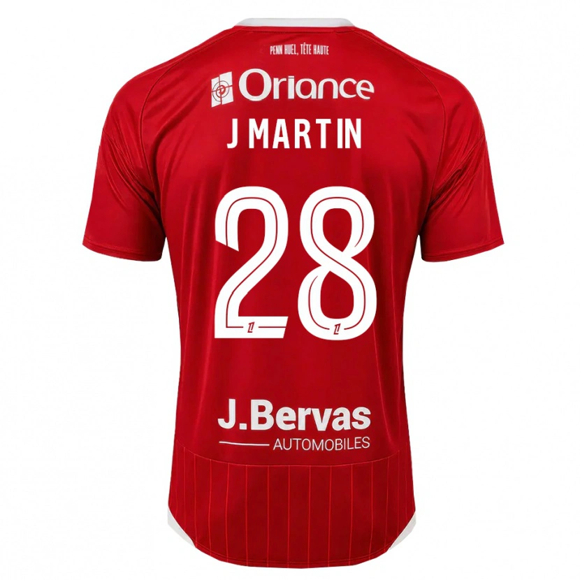 Danxen Heren Jonas Martin #28 Wit Rood Thuisshirt Thuistenue 2026/27 T-Shirt